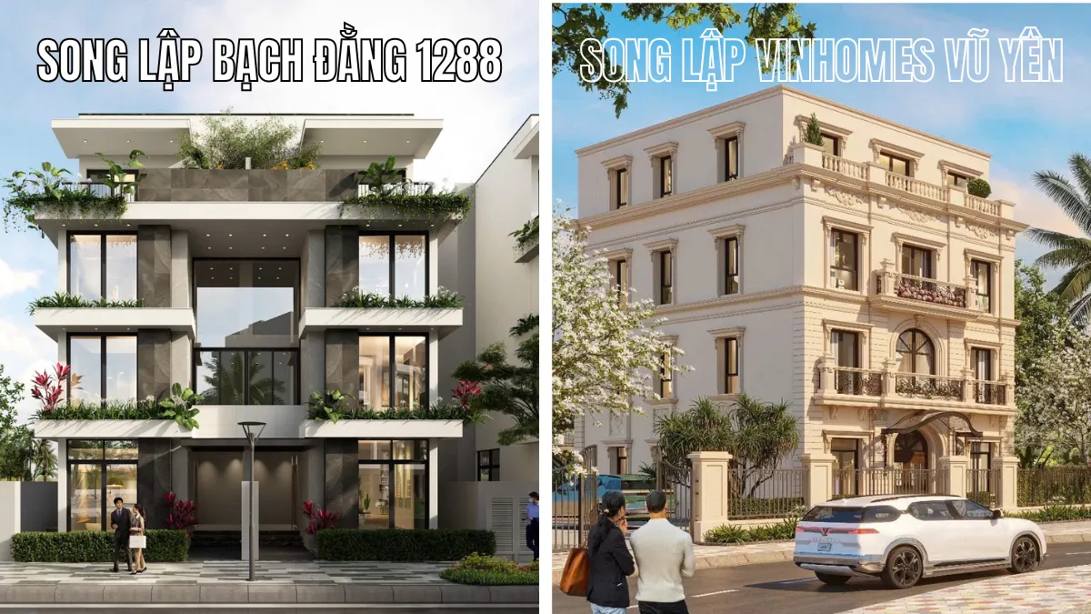 so sánh biệt thự song lập Đằng 1288 và Vinhomes Vũ Yên