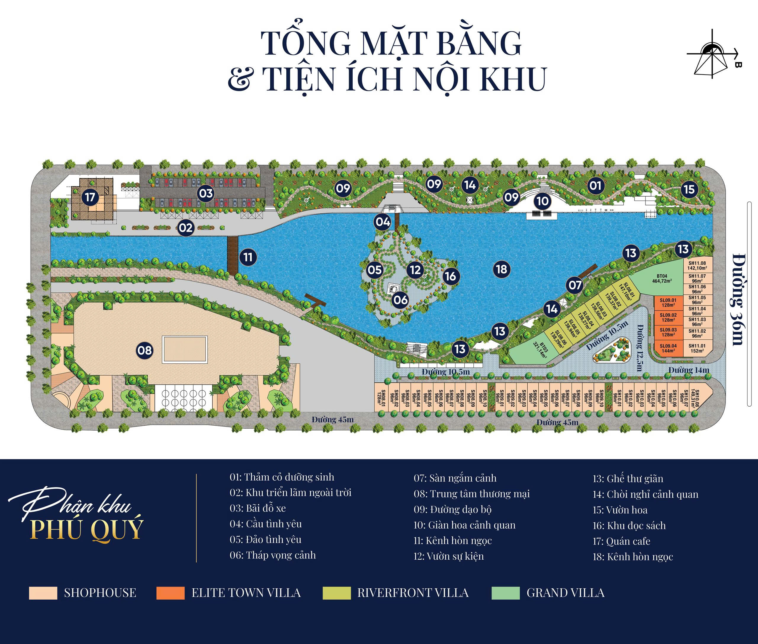 Mặt bằng phân khu Phú Quý dự án Bạch Đằng 1288